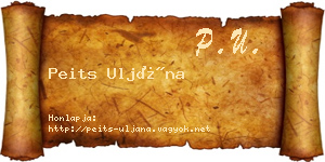 Peits Uljána névjegykártya